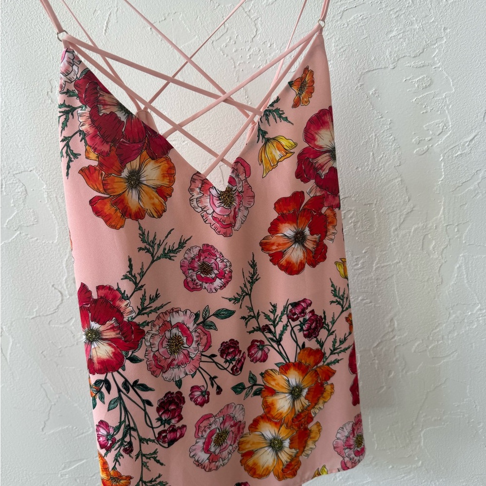 Express Pink Floral Camisole